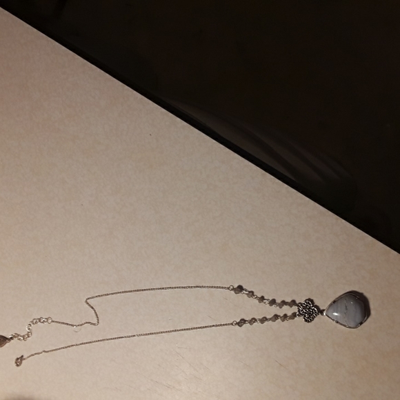 Genuine Barse Sterling Silver Blue Lace Agate Necklace 18" - Picture 1 of 5